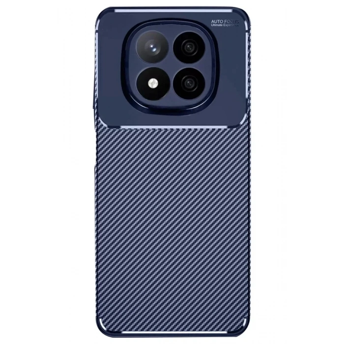 Mey İthalat®   Redmi Note 14 Pro 4G Kılıf Auto Focus Karbon Kapak - Lacivert