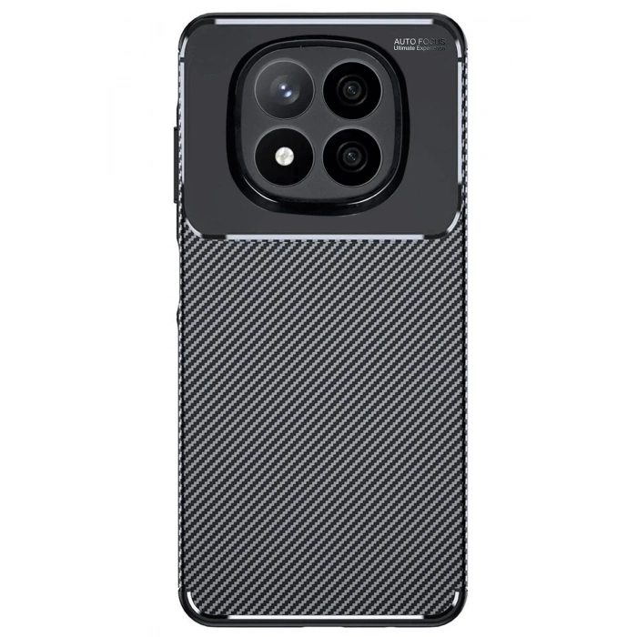 Mey İthalat®   Redmi Note 14 Pro 4G Kılıf Auto Focus Karbon Kapak - Siyah