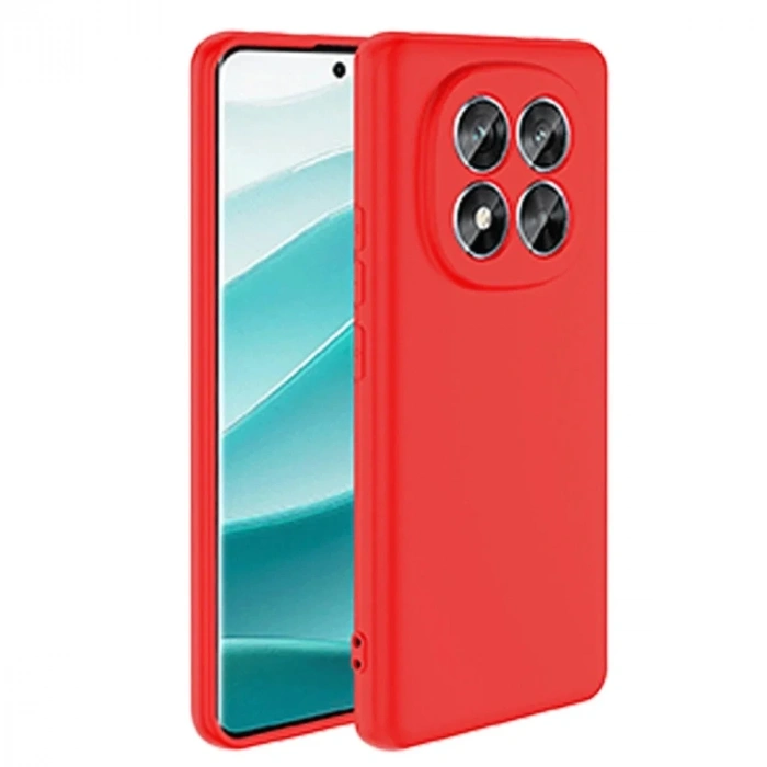 Mey İthalat®   Redmi Note 14 Pro 4G Kılıf First Silikon - Kırmızı