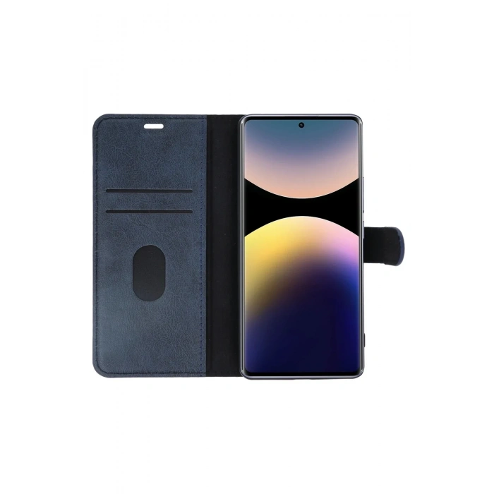 Mey İthalat®   Redmi Note 14 Pro 4G Kılıf Trend S Plus Kapaklı Kılıf - Kırmızı