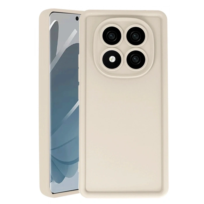 Mey İthalat®   Redmi Note 14 Pro 4G Kılıf Viera Silikon - Krem