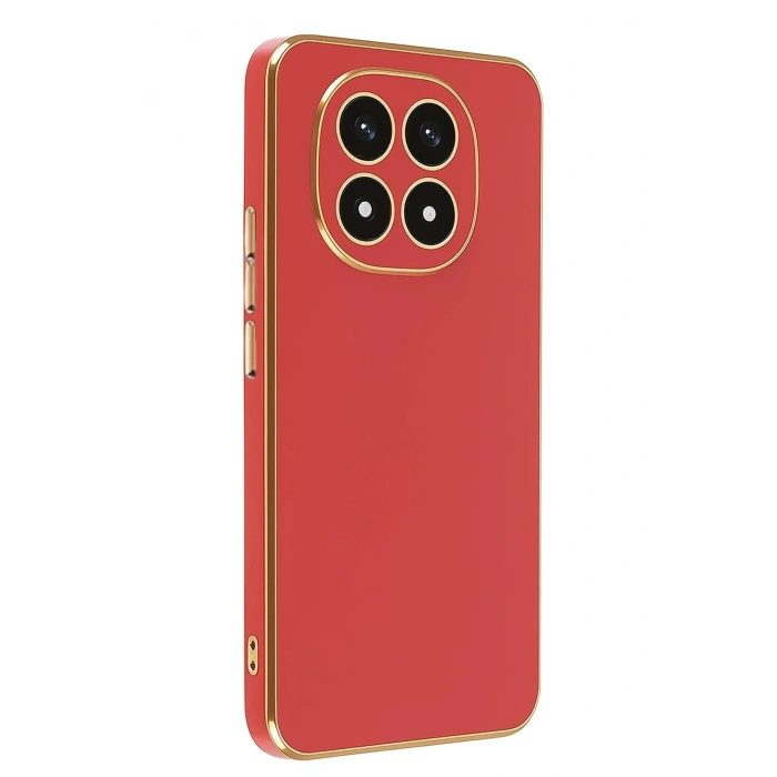 Mey İthalat®   Redmi Note 14 Pro 4G Kılıf Volet Silikon - Kırmızı