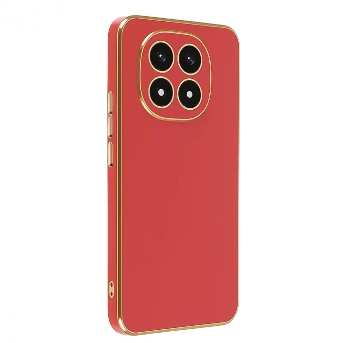 Mey İthalat®   Redmi Note 14 Pro 4G Kılıf Volet Silikon - Kırmızı