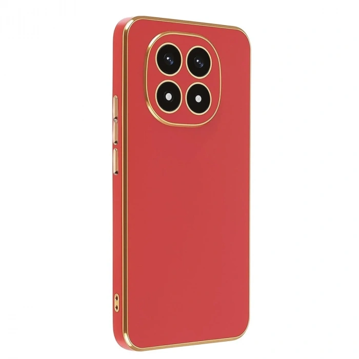 Mey İthalat®   Redmi Note 14 Pro 4G Kılıf Volet Silikon - Kırmızı