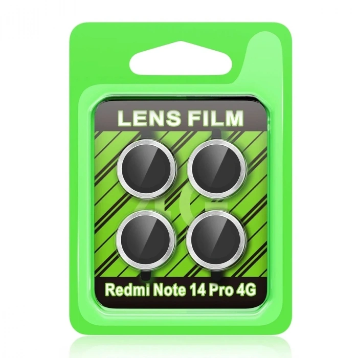 Mey İthalat®   Redmi Note 14 Pro 4G Raze Metal Kamera Lens - Gümüş