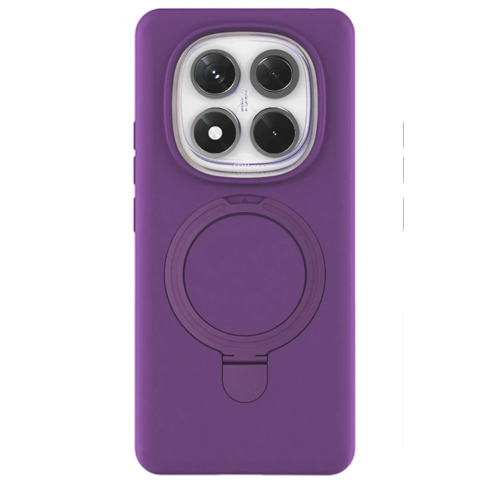 Mey İthalat®   Redmi Note 14 Pro 4G Regal Magsafe Standlı Kapak - Derin Mor