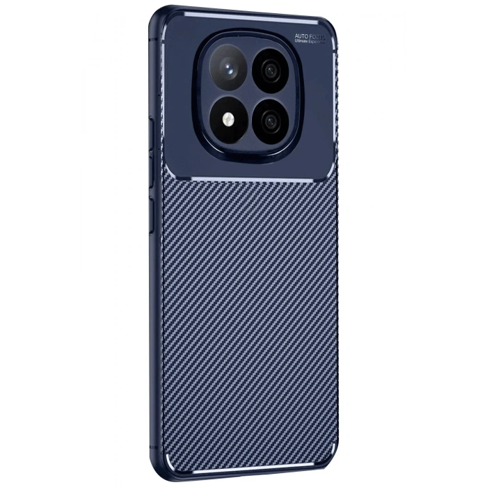 Mey İthalat®   Redmi Note 14 Pro 5G Kılıf Auto Focus Karbon Kapak - Lacivert
