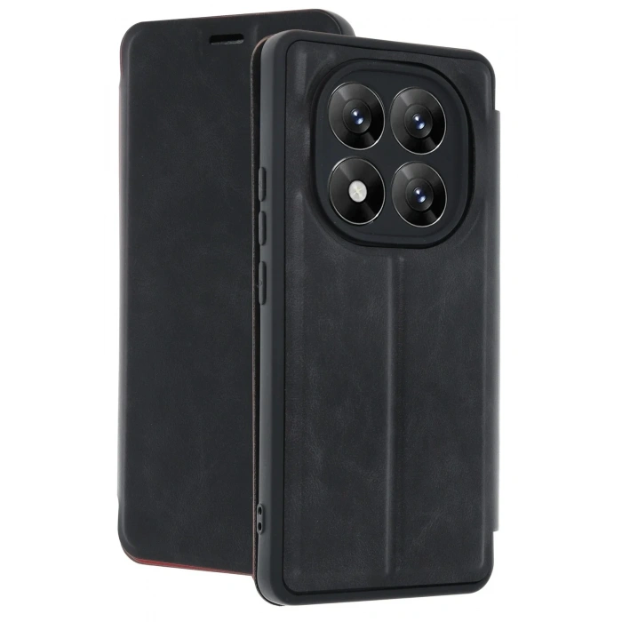 Mey İthalat®   Redmi Note 14 Pro 5G Kılıf Flip Cover - Siyah