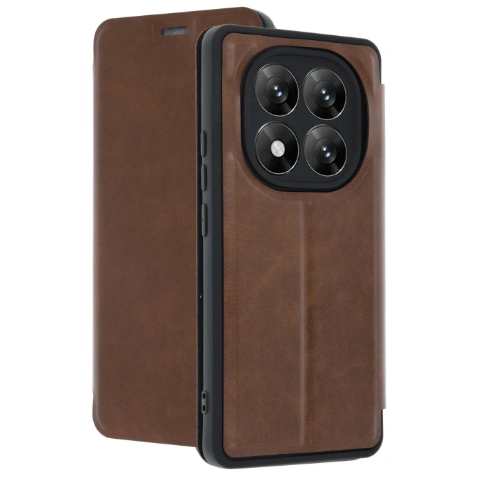 Mey İthalat®   Redmi Note 14 Pro 5G Kılıf Flip Cover - Taba