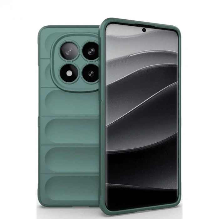 Mey İthalat®   Redmi Note 14 Pro 5G Kılıf Optimum Silikon - Koyu Yeşil