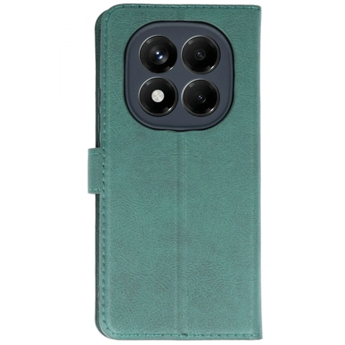 Mey İthalat®   Redmi Note 14 Pro 5G Kılıf Trend S Plus Kapaklı Kılıf - Yeşil