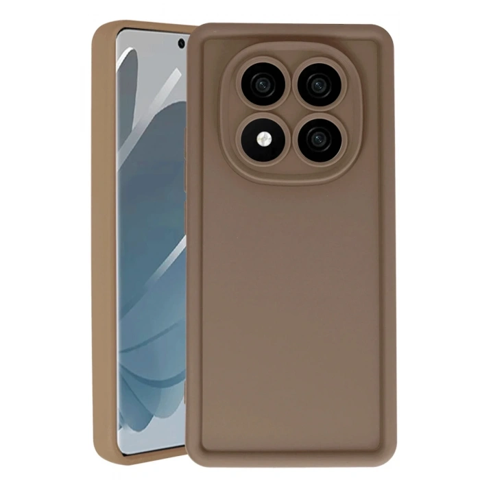 Mey İthalat®   Redmi Note 14 Pro 5G Kılıf Viera Silikon - Kahverengi