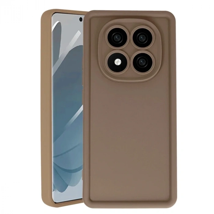 Mey İthalat®   Redmi Note 14 Pro 5G Kılıf Viera Silikon - Kahverengi