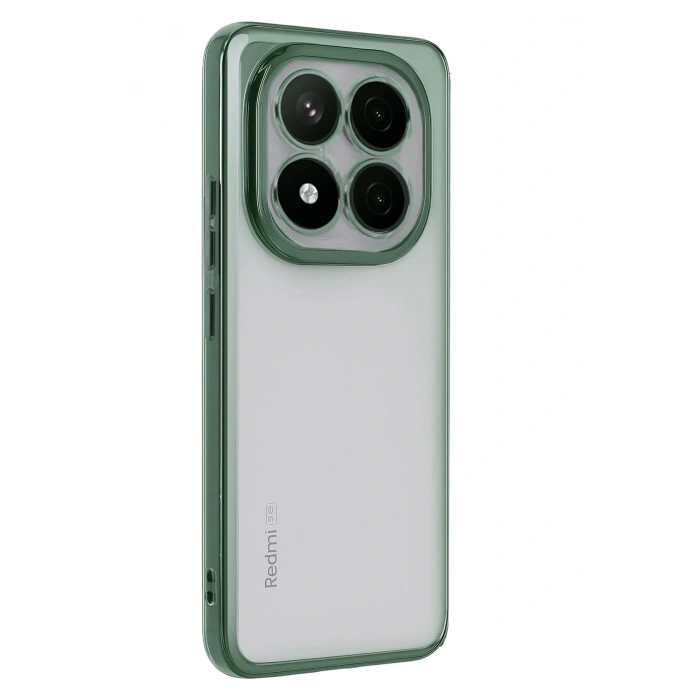 Mey İthalat®   Redmi Note 14 Pro Plus Kılıf  Lensli Silikon - Yeşil
