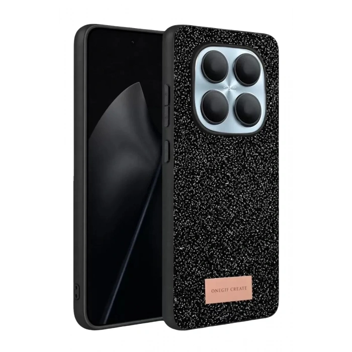 Mey İthalat®   Redmi Note 15 4G Bright Simli Kapak - Siyah