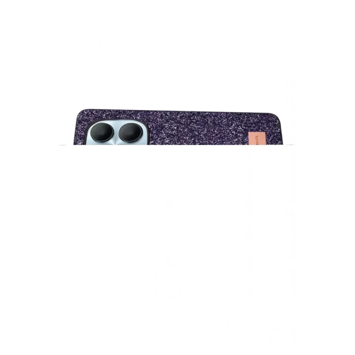 Mey İthalat®   Redmi Note 15 Pro 5G Bright Simli Kapak - Derin Mor