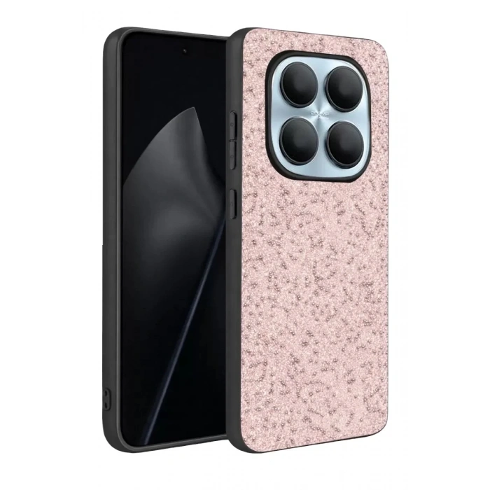Mey İthalat®   Redmi Note 15 Pro 5G Bright Simli Kapak - Pembe
