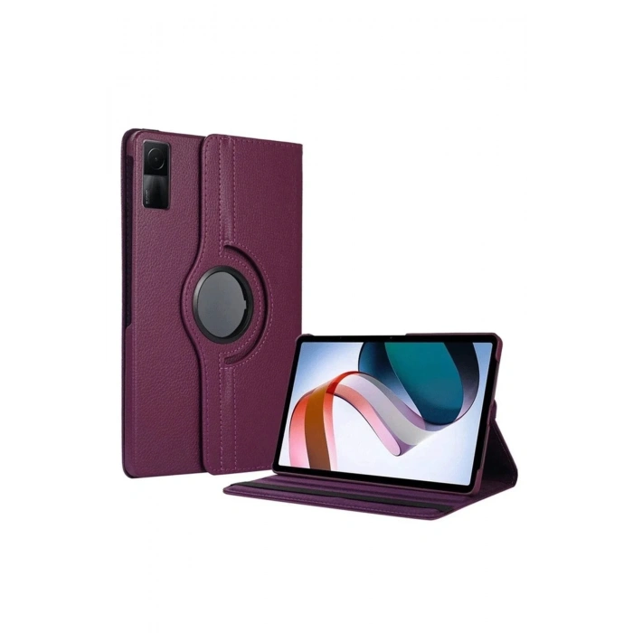 Mey İthalat®   Redmi Pad SE 4G Kılıf 360 Tablet Deri Kılıf - Mürdüm
