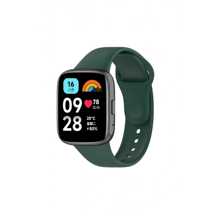 Mey İthalat®   Redmi Watch 3 Active Klasik Kordon - Haki Yeşil