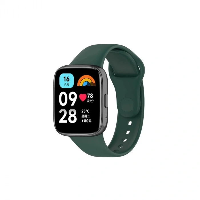 Mey İthalat®   Redmi Watch 3 Active Klasik Kordon - Haki Yeşil