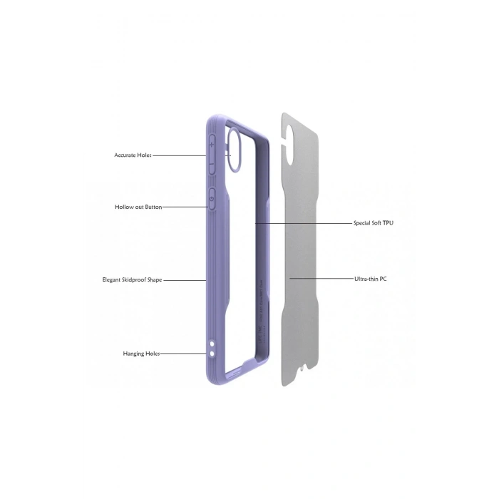 Mey İthalat®  Samsung Galaxy A01 Core Kılıf Platin Silikon - Mavi