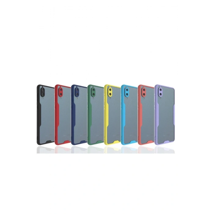 Mey İthalat®  Samsung Galaxy A02 Kılıf Platin Silikon - Kırmızı