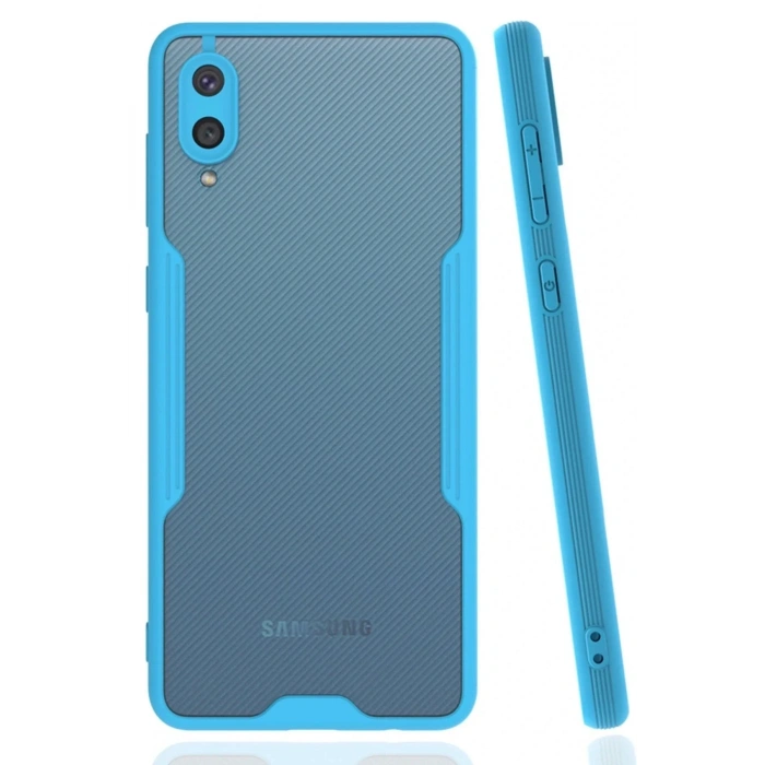 Mey İthalat®  Samsung Galaxy A02 Kılıf Platin Silikon - Mavi