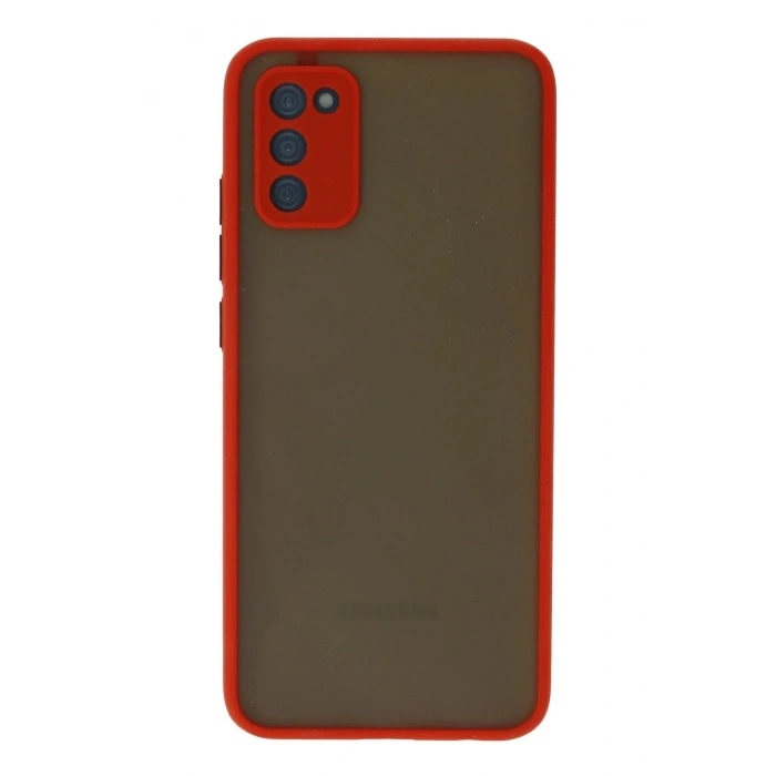 Mey İthalat®  Samsung Galaxy A03S Kılıf Montreal Silikon Kapak - Kırmızı