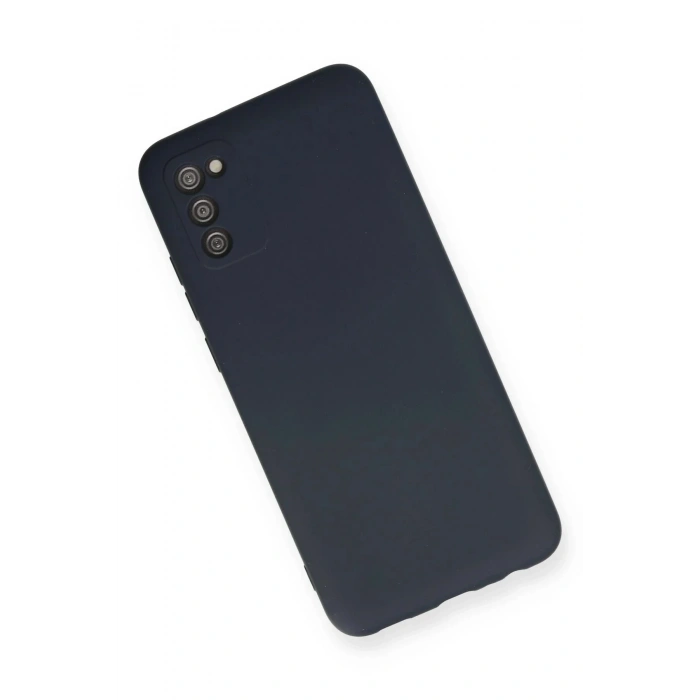Mey İthalat®  Samsung Galaxy A03S Kılıf Nano içi Kadife Silikon - Lacivert