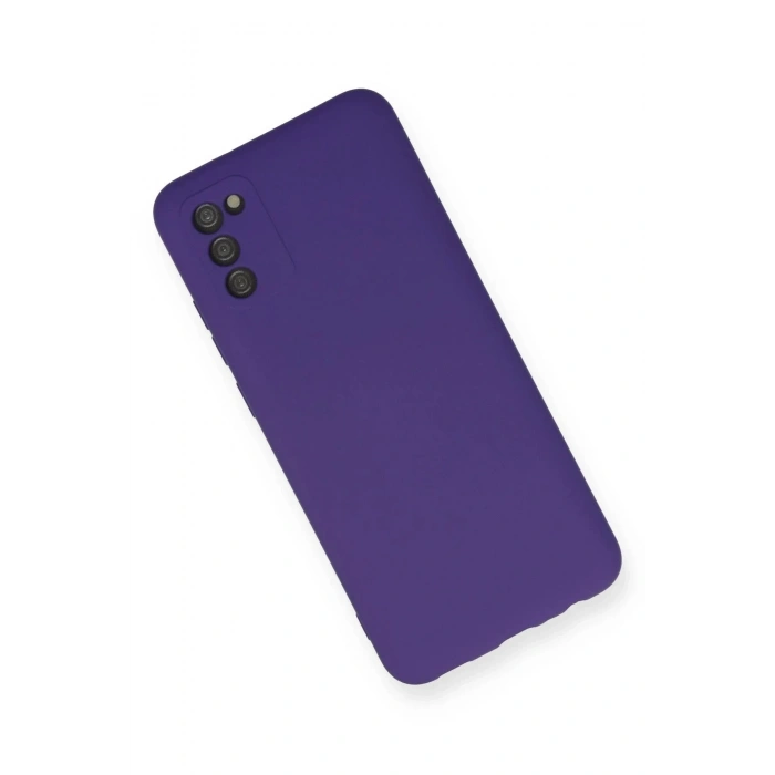 Mey İthalat®  Samsung Galaxy A03S Kılıf Nano içi Kadife Silikon - Mor