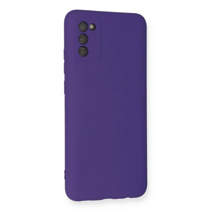 Mey İthalat®  Samsung Galaxy A03S Kılıf Nano içi Kadife Silikon - Mor