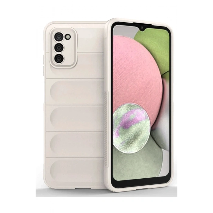 Mey İthalat®  Samsung Galaxy A03S Kılıf Optimum Silikon - Krem