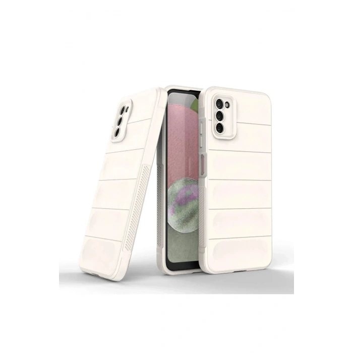 Mey İthalat®  Samsung Galaxy A03S Kılıf Optimum Silikon - Krem