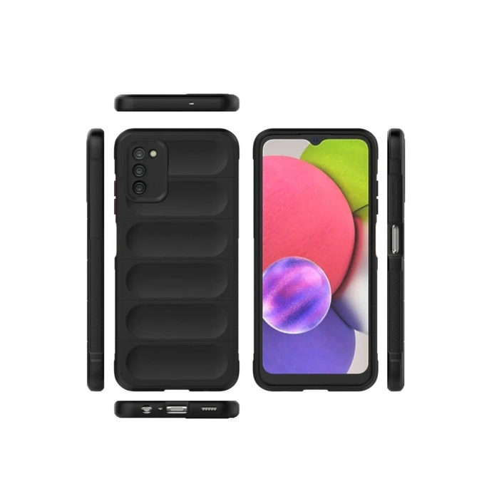 Mey İthalat®  Samsung Galaxy A03S Kılıf Optimum Silikon - Siyah
