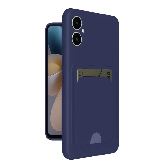 Mey İthalat®  Samsung Galaxy A05 Kelvin Kartvizitli Silikon - Lacivert