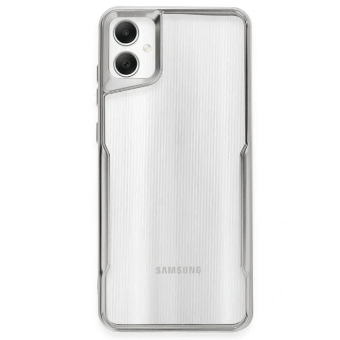 Mey İthalat®  Samsung Galaxy A05 Kılıf Boyi Silikon Kapak - Gümüş