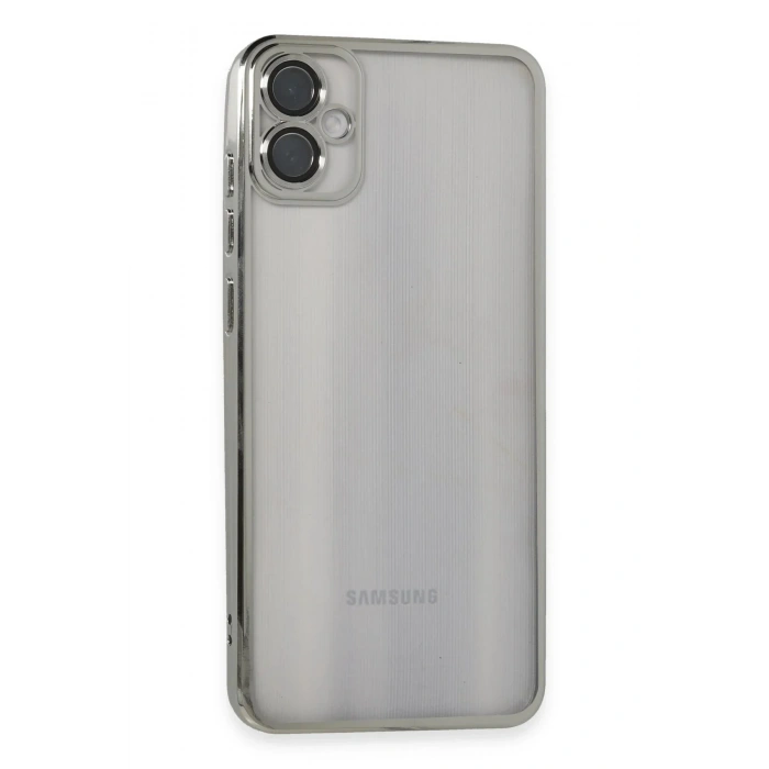 Mey İthalat®  Samsung Galaxy A05 Kılıf  Lensli Silikon - Gümüş