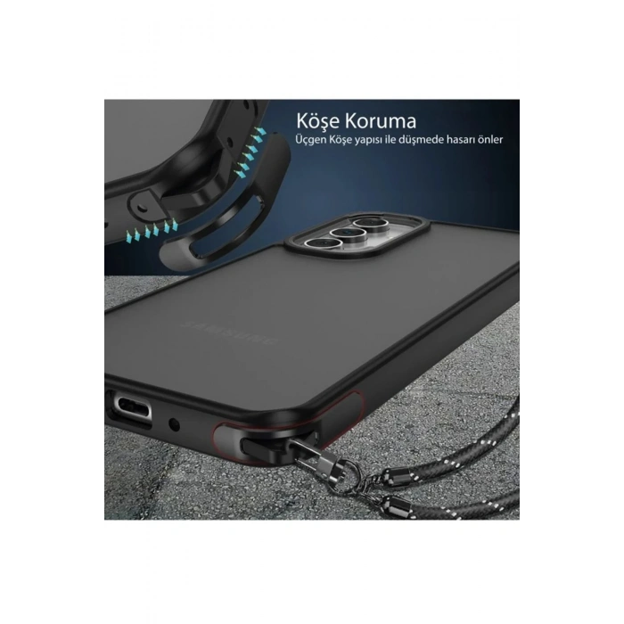 Mey İthalat®  Samsung Galaxy A05S Kılıf Elegant Kapak - Siyah