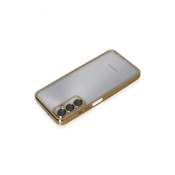 Mey İthalat®  Samsung Galaxy A05S Kılıf  Lensli Silikon - Gold