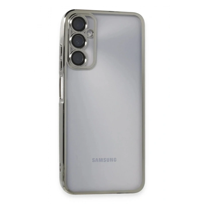 Mey İthalat®  Samsung Galaxy A05S Kılıf  Lensli Silikon - Gümüş