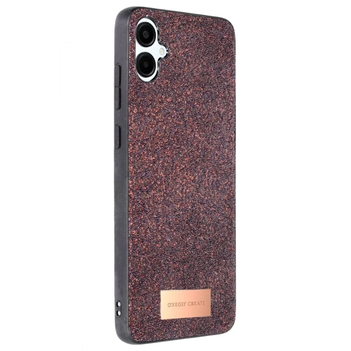 Mey İthalat®  Samsung Galaxy A06 Bright Simli Kapak - Derin Mor