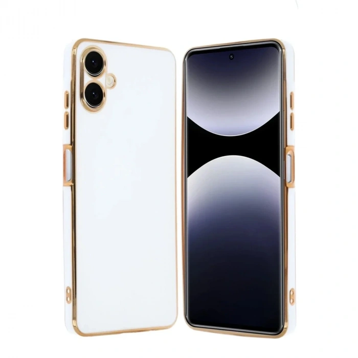 Mey İthalat®  Samsung Galaxy A06 Kılıf Volet Silikon - Beyaz