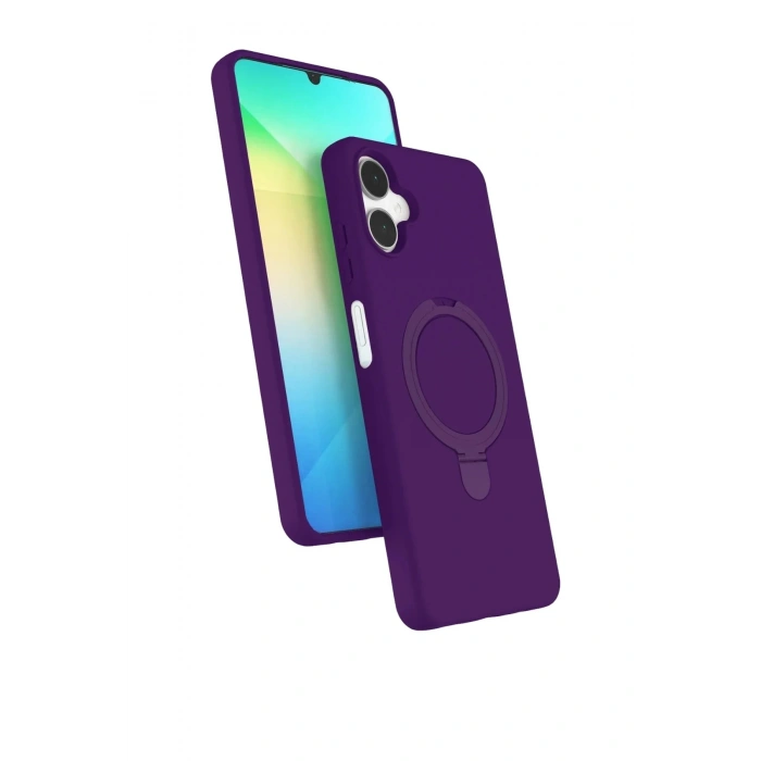 Mey İthalat®  Samsung Galaxy A06 Regal Magsafe Standlı Kapak - Derin Mor