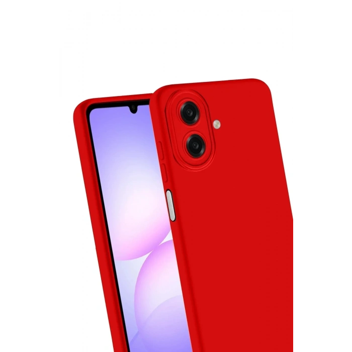 Mey İthalat®  Samsung Galaxy A07 4G First Silikon - Kırmızı
