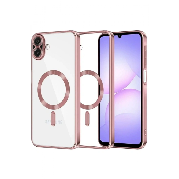 Mey İthalat®  Samsung Galaxy A07 4G Kross Magneticsafe Kapak - Rose