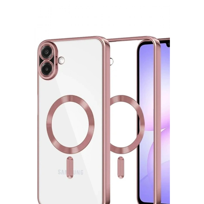 Mey İthalat®  Samsung Galaxy A07 4G Kross Magneticsafe Kapak - Rose