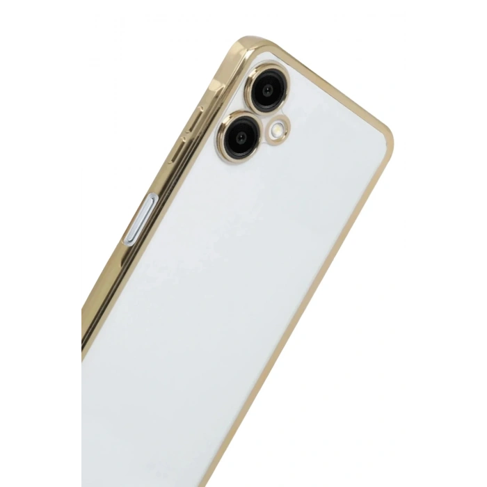 Mey İthalat®  Samsung Galaxy A07 4G  Lensli Silikon - Gold
