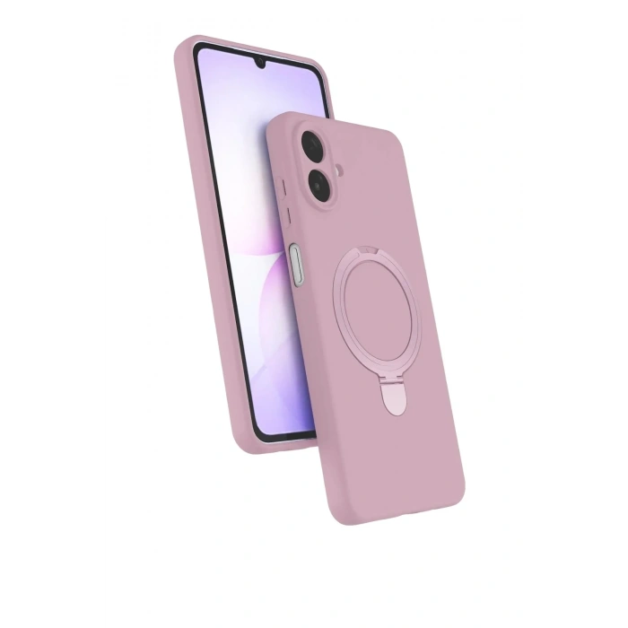 Mey İthalat®  Samsung Galaxy A07 4G Regal Magsafe Standlı Kapak - Açık Pembe