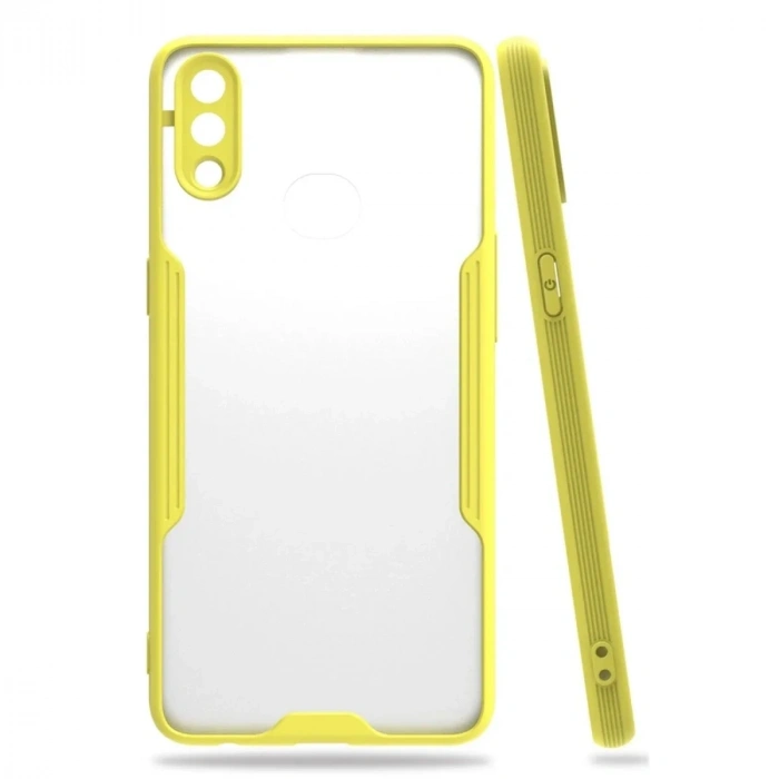 Mey İthalat®  Samsung Galaxy A10S Kılıf Platin Silikon - Sarı