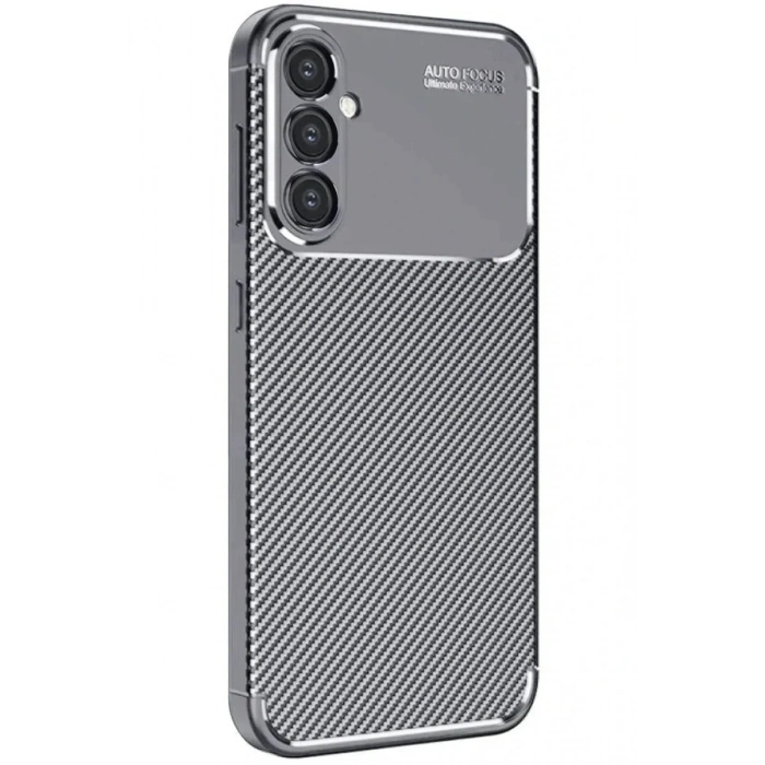 Mey İthalat®  Samsung Galaxy A16 5G Kılıf Auto Focus Karbon Kapak - Gri